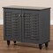 Baxton Studio Winda Dark Gray 2-Door Wooden Entryway Shoe Storage Cabinet 152-9165 - alternate 8
